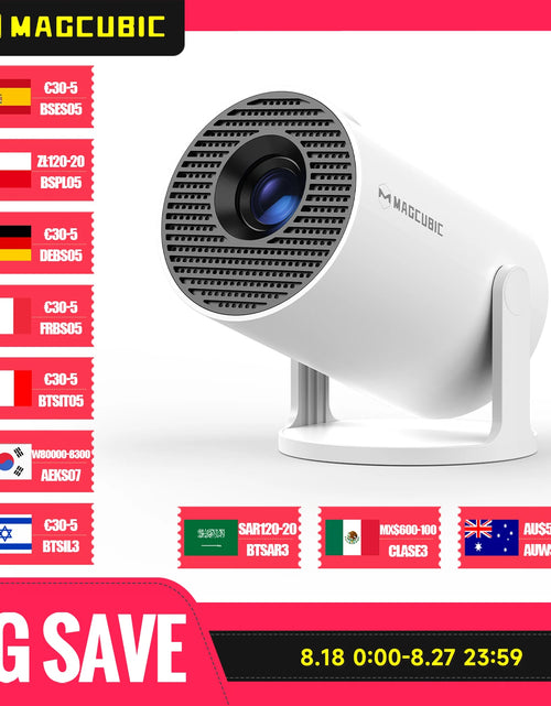 Load image into Gallery viewer, Projector 4K Android 11 HY300 Pro Wifi6 290ANSI Allwinner H713 BT5.0 1080P 1280*720P Cinema Outdoor Portable Projetor
