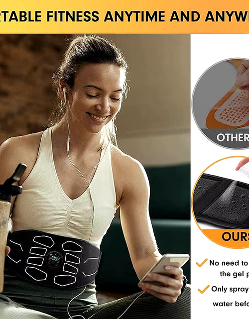 Load image into Gallery viewer, EMS Abdominal Toning Belt Electric Muscle Stimulation Muscle Toner Portable Fitness Massager Waist Trainer Body Slimming Shaping
