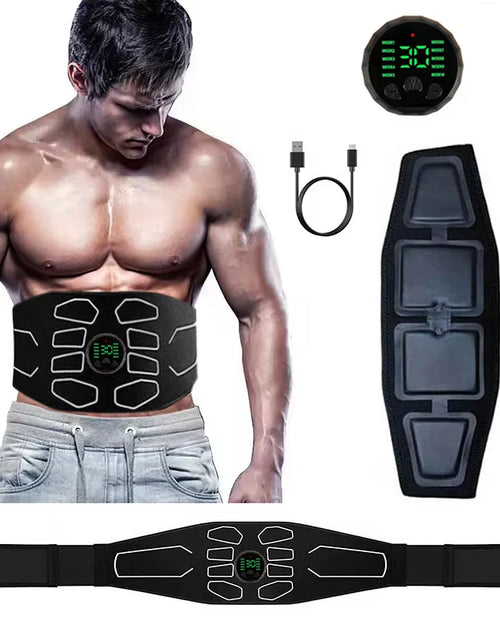 Load image into Gallery viewer, EMS Abdominal Toning Belt Electric Muscle Stimulation Muscle Toner Portable Fitness Massager Waist Trainer Body Slimming Shaping

