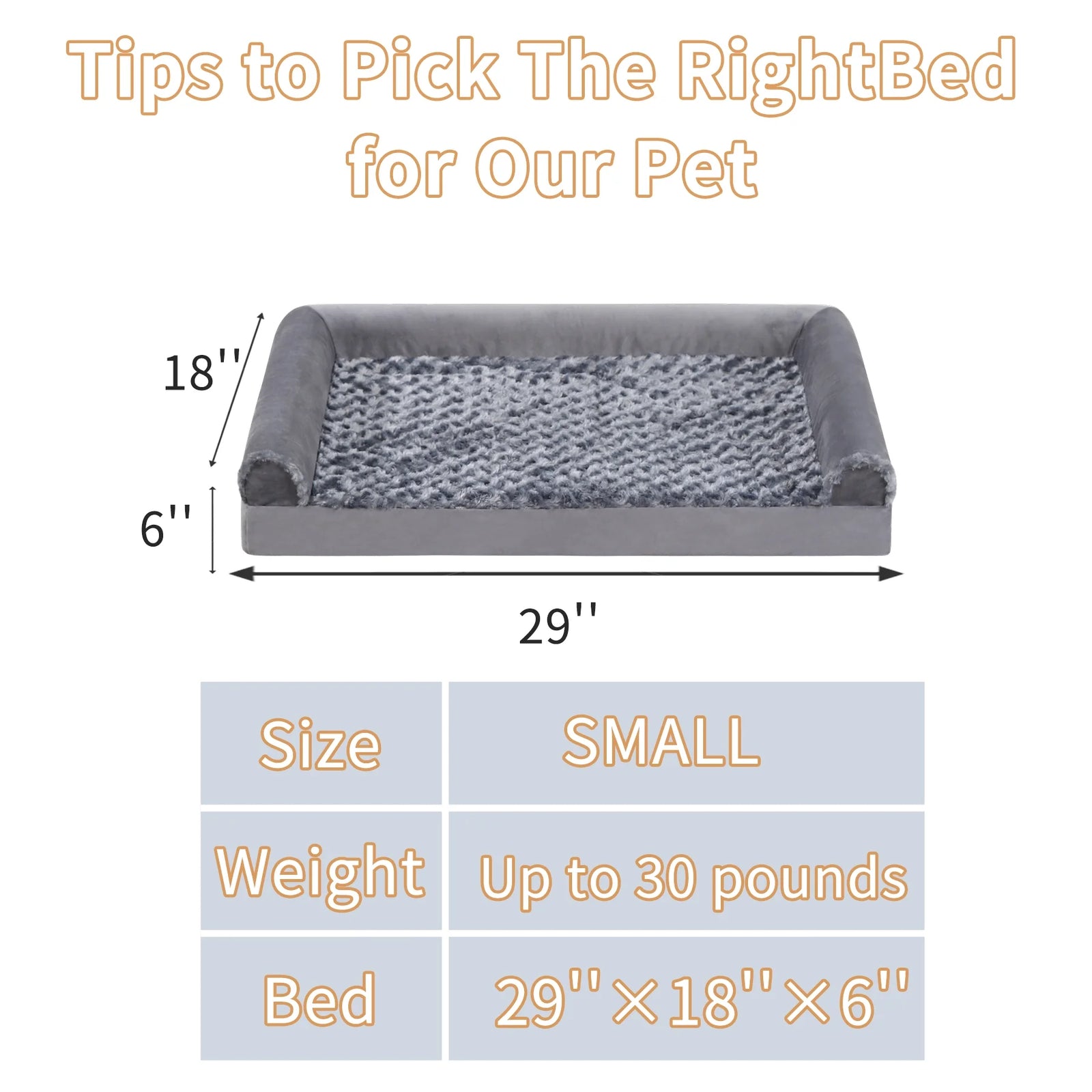 44" Orthopedic Pet Couch for Xxlarge Dogs Waterproof Dog Beds with Memory Foam and Washable Cover