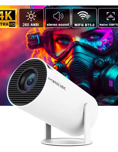 Load image into Gallery viewer, Projector 4K Android 11 HY300 Pro Wifi6 290ANSI Allwinner H713 BT5.0 1080P 1280*720P Cinema Outdoor Portable Projetor
