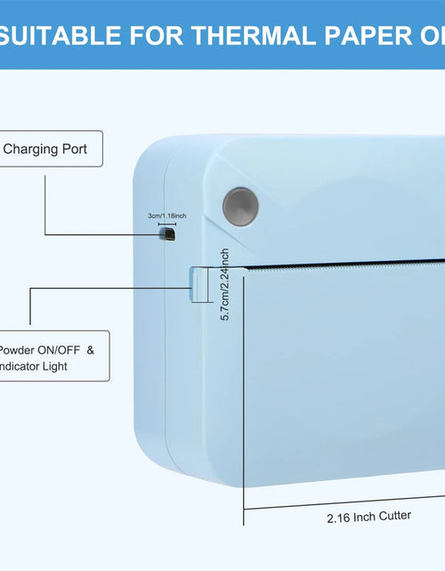 Load image into Gallery viewer, Mini Portable Printer Thermal Printing Sticker Wireless Inkless Mini Pocket Printer Self-Adhesive Label Printer Photo Printer
